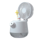 Ventilateur De Bureau USB Avec Brumisation 3 Vitesses Lumière Nocturne Réservoir 330 Ml Angle Réglable