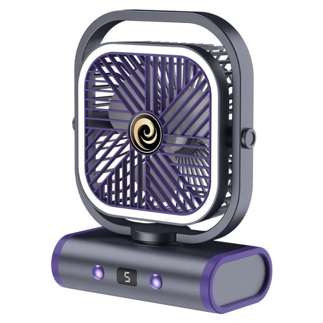Ventilateur De Bureau Mural USB Silencieux Oscillant Rechargeable 2400 mAh Moteur Brushless 5 Vitesses - www.yonis-shop.com