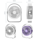 Ventilateur De Bureau Silencieux Avec Veilleuse 3 Niveaux D’Éclairage Et Orientation À 360° - www.yonis-shop.com