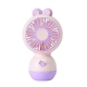 Ventilateur De Bureau Pour Enfant Rechargeable USB À Main Ou Sur Pied Design Lapin 250 mAh Bleu Clair