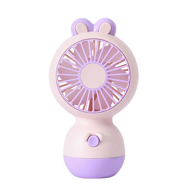 Ventilateur De Bureau Pour Enfant Rechargeable USB À Main Ou Sur Pied Design Lapin 250 mAh Bleu Clair - www.yonis-shop.com