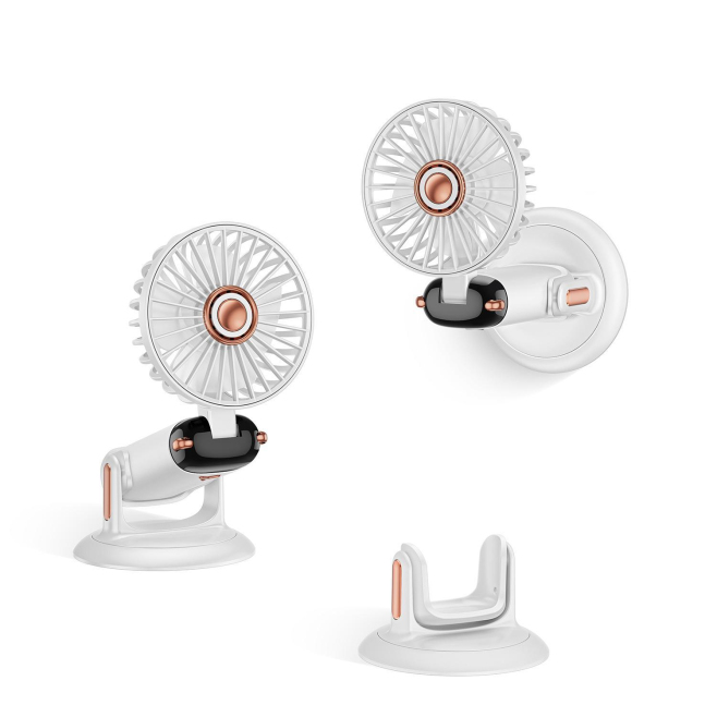 Mini Ventilateur Portable Rechargeable 4 En 1 Rotation 360° Silencieux Autonomie 12 Heures Affichage LED - www.yonis-shop.com