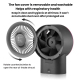 Ventilateur De Bureau USB Rechargeable 4000mAh Avec Affichage LED Réglage Progressif Et Minuterie 10H - www.yonis-shop.com