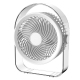 Ventilateur De Bureau Silencieux Rechargeable Avec Veilleuse À Trois Niveaux Et Orientation À 360° Batterie 1200 mAh
