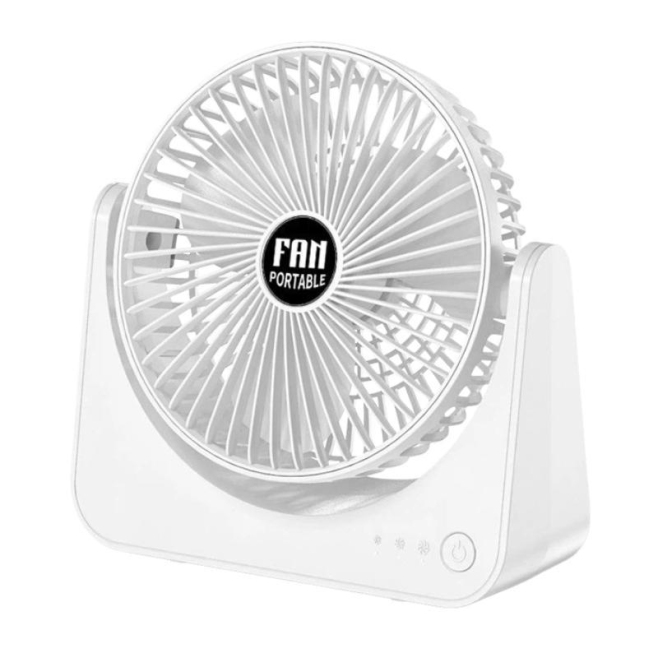 Ventilateur De Bureau Silencieux À 3 Vitesses Batterie 3000 mAh Orientable À 135° Avec Port Type C - www.yonis-shop.com