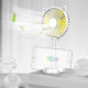 Ventilateur De Bureau Portable Avec Support Smartphone Silencieux 3 Vitesses Recharge USB 1200 mAh - www.yonis-shop.com