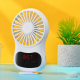 Mini Ventilateur De Bureau USB Avec Horloge Silencieux Portable Batterie 800 mAh