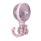 Mini Ventilateur De Poche USB Rechargeable Pliable Design Poulpe Rose 5V 350 g - www.yonis-shop.com
