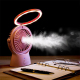 Ventilateur De Bureau Portable Rechargeable USB Silencieux Avec Lampe D’Ambiance À 3 Éclairages Réglables - www.yonis-shop.com