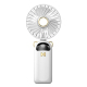 Mini Ventilateur Portable Pliable À Main Tour De Cou Et De Bureau Avec Affichage Numérique 5 Vitesses Recharge USB Type C - w...