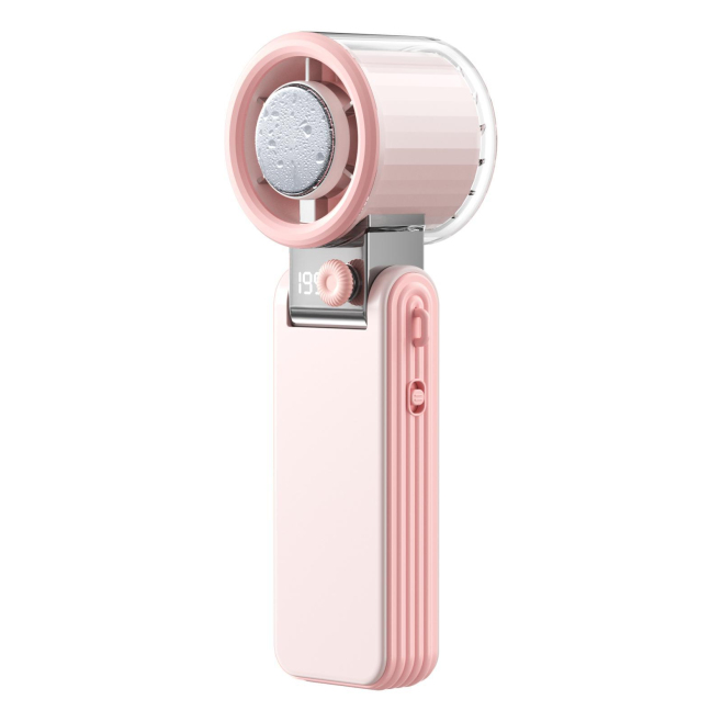 Ventilateur Portable Pliable À Main Avec Affichage Numérique Batterie 3600 mAh 199 Vitesses Et Mode Tour De Cou - www.yonis-s...
