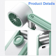 Ventilateur Portable À Main De Bureau Et Tour De Cou Avec Affichage Numérique 3600 mAh Et 199 Vitesses Réglables - www.yonis-...