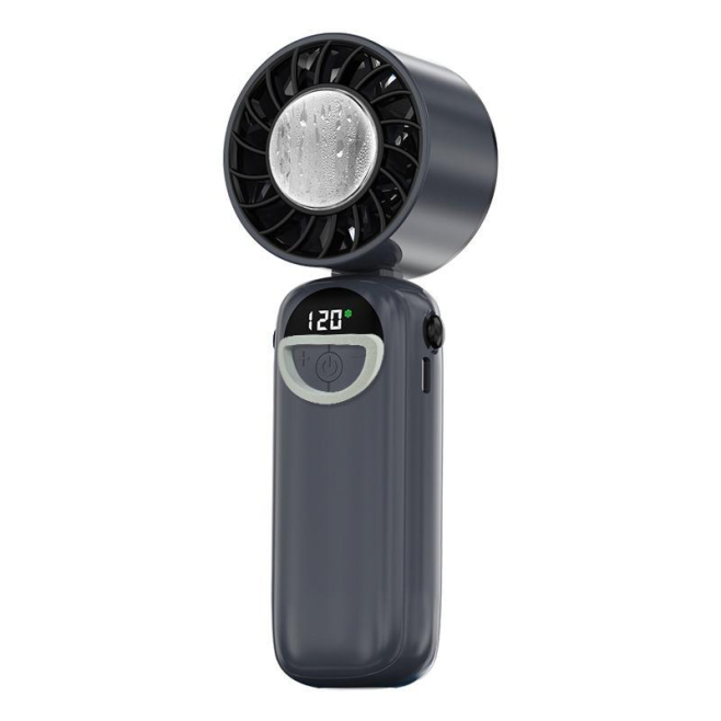Ventilateur Portable Pliable 3 En 1 Refroidissement ICE 120 Vitesses Écran LED Batterie 2400 mAh - www.yonis-shop.com