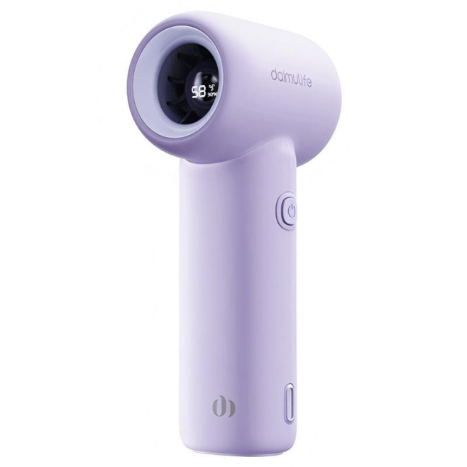 Mini Ventilateur À Main Silencieux Avec Affichage Numérique LED 5 Vitesses Batterie 3000 mAh Flux D’air 9.9 m/s - www.yonis-s...