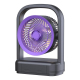 Ventilateur De Bureau Électrique Avec Lumière Oscillation Grand Angle Diffuseur Aromatique Et Batterie Type C 1200 mAh - www....
