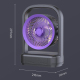 Ventilateur De Bureau Électrique Avec Lumière Oscillation Grand Angle Diffuseur Aromatique Et Batterie Type C 1200 mAh - www....