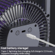 Ventilateur De Bureau Électrique Avec Lumière Oscillation Grand Angle Diffuseur Aromatique Et Batterie Type C 1200 mAh - www....