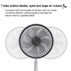 Ventilateur Portable Pliable Télescopique Rechargeable 6000 mAh Avec Télécommande Oscillant Et Moteur Sans Balais - www.yonis...