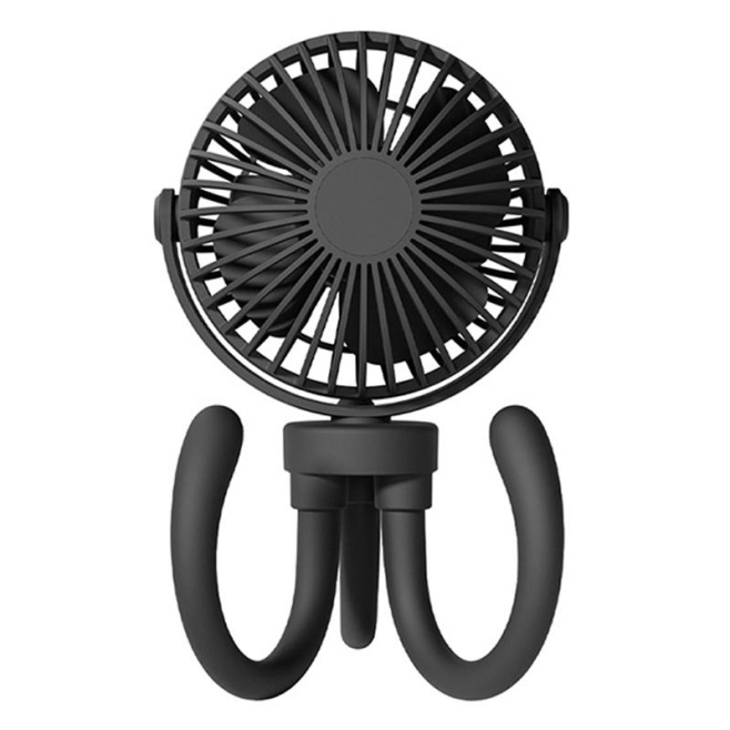 Ventilateur Portable Flexible Sur Pied 2000mAh Rose Moteur Silencieux 3 Vitesses Hélice Rotative 105mm - www.yonis-shop.com