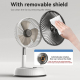 Ventilateur De Sol Pliable Télescopique 5 W À Batterie 6000 mAh Rechargeable Par USB Type C - www.yonis-shop.com