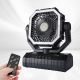 Ventilateur De Camping 3 En 1 Avec Batterie 20000 mAh Éclairage LED Et Crochet Pour Tente Ou Table - www.yonis-shop.com