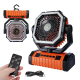 Ventilateur De Camping 3 En 1 Avec Batterie 20000 mAh Éclairage LED Et Crochet Pour Tente Ou Table - www.yonis-shop.com