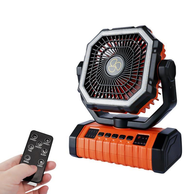 Ventilateur De Camping 3 En 1 Avec Batterie 20000 mAh Éclairage LED Et Crochet Pour Tente Ou Table - www.yonis-shop.com