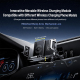 Chargeur Sans Fil Pour Voiture 15 W Avec Support Téléphone Rotation 360° Bobine Réglable Compatible Écrans Pliables - www.yon...