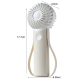 Ventilateur Portable Rechargeable Silencieux À Main 3 Vitesses Batterie 1200 mAh Autonomie 4 h Avec Dragonne Silicone - www.y...