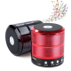 Mini enceinte Bluetooth en métal rouge avec boutons de commande et port USB en façade. - Yonis Y-eb41-32 Go