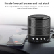 Mini enceinte Bluetooth noire en utilisation kit mains libres sur tableau de bord de voiture - Yonis Y-eb41-32 Go