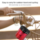 Mini enceinte bluetooth rouge compacte accrochée au guidon d un vélo avec sa dragonne de transport - Yonis Y-eb41-32 Go