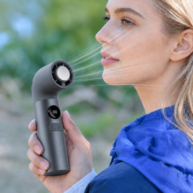 Ventilateur Portable De Refroidissement Rapide Avec Écran Numérique Batterie 3000mAh Et 100 Vitesses Réglables - www.yonis-sh...