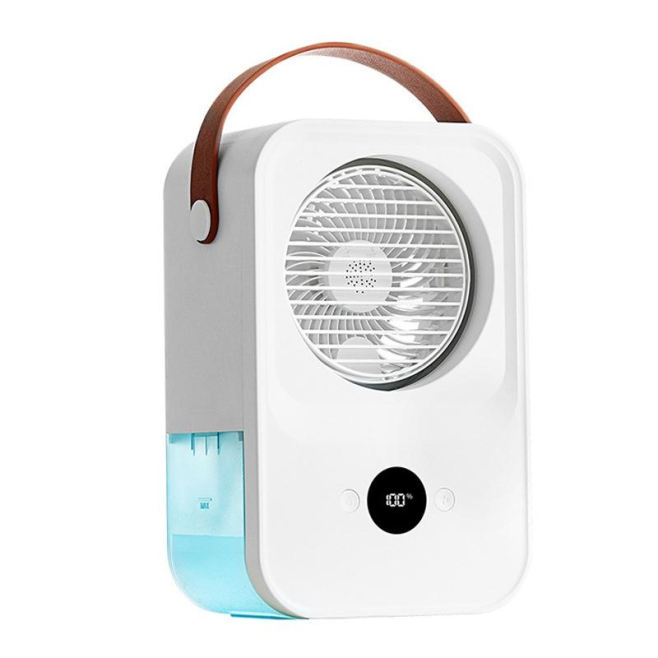 Rafraîchisseur D’Air De Bureau À Brumisation Ultrasonique 4 Vitesses Écran LED Et Réservoir 650 Ml - www.yonis-shop.com