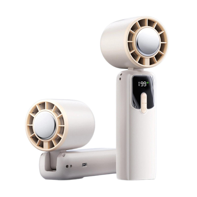 Ventilateur Portable De Poche Pour Extérieur Avec Plaque Céramique De Refroidissement Écran LED 5 Niveaux Batterie 2400 mAh -...