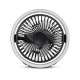 Ventilateur De Bureau Type-C À Batterie 1800 mAh Orientable À 180° Suspendable Au Plafond Avec Éclairage LED En Anneau - www....