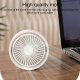 Ventilateur De Bureau Type-C À Batterie 1800 mAh Orientable À 180° Suspendable Au Plafond Avec Éclairage LED En Anneau - www....