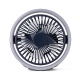 Ventilateur De Bureau Type-C À Batterie 1800 mAh Orientable À 180° Suspendable Au Plafond Avec Éclairage LED En Anneau - www....