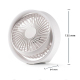 Ventilateur De Bureau Type-C À Batterie 1800 mAh Orientable À 180° Suspendable Au Plafond Avec Éclairage LED En Anneau - www....