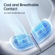 Ventilateur De Cou Portable À Flux D’Air À 360 Degrés Double Turbo 100 Vitesses Batterie 5000 mAh Affichage LED - www.yonis-s...