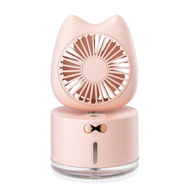 Ventilateur Brumisateur De Bureau Rechargeable Réservoir 300 Ml Angle Réglable Batterie 2000 Mah - www.yonis-shop.com