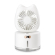 Ventilateur Brumisateur De Bureau Rechargeable Réservoir 300 Ml Angle Réglable Batterie 2000 Mah - www.yonis-shop.com