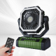 Ventilateur De Camping 3 En 1 Avec Batterie 20000 mAh Éclairage LED Et Crochet Pour Tente Ou Table - www.yonis-shop.com