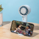 Mini Ventilateur Portable Avec Refroidissement Cutané 3 Vitesses Support De Bureau Et Porte-Téléphone Bleu Clair - www.yonis-...