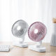 Ventilateur De Bureau USB Silencieux Avec Oscillation Automatique Autonomie 15 Heures Batterie 4000 mAh 4 Vitesses Rose Poudr...