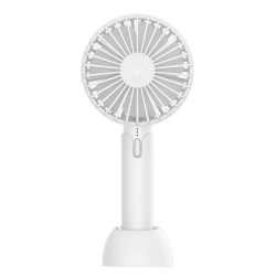 Mini Ventilateur De Bureau Portable Silencieux Rechargeable USB 3 Vitesses Rotation À 720° Batterie 1200 mAh
