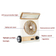 Ventilateur Solaire 4 En 1 Avec Lampe LED Lampe Torche Et Batterie 2000 mAh Silencieux Portable - www.yonis-shop.com