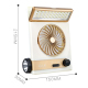 Ventilateur Solaire 4 En 1 Avec Lampe LED Lampe Torche Et Batterie 2000 mAh Silencieux Portable - www.yonis-shop.com
