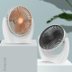 Ventilateur De Bureau USB Portable U Type Noir À Batterie Rechargeable 1200 mAh Silencieux À Grille Amovible - www.yonis-shop...