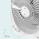 Ventilateur De Bureau USB Portable En U Silencieux À Batterie Intégrée 1200 mAh Grille Amovible - www.yonis-shop.com
